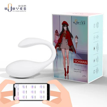 Wowyes V8 Swan Shape App Безжично дистанционно управление, невидим вибратор за клитора, мини-масажор Love Egg, секс магазин за жени