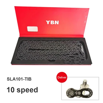YBN 10 Бързо Куха Велосипедна Верига SLA101TIG МТБ Пътна Велосипедна Верига С незалепващо Покритие За Shimano За SRAM За системата Campanolo