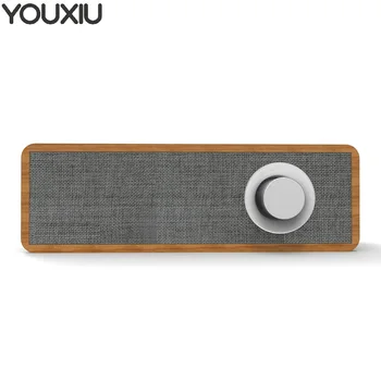 YOUXIU 2021 Нов дървен портативен говорител Bluetooth безжични високоговорители Bluetooth 5.0 с многофункционален дръжка Led индикатор