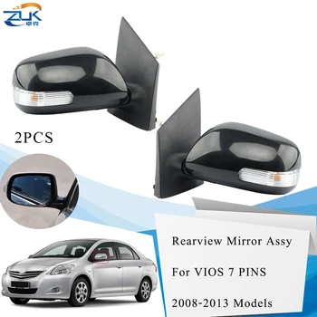 ZUK 1 Чифт Странични Огледала за обратно виждане в събирането на 3/5/7 контакти За Toyota За Vios 2008-2013 NCP92 ZSP92 Странично Огледало за обратно виждане В събирането на