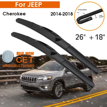 Авто Чистачки За JEEP Cherokee 2014-2018 на Предното Стъкло, Гума Силикон Чистачките 26