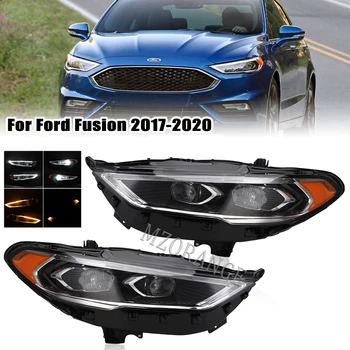 Автомобилна фар за Ford Fusion 2017 2018 2019 2020 проектор led DRL, налобный фенер, скрит led дневни ходова светлина, указател на завоя