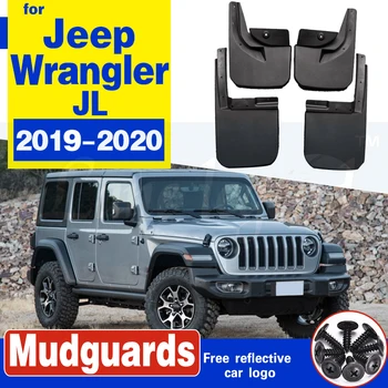 Автомобилни Калници за Jeep Wrangler JL 2019-2020 Автомобилни Калници върху Крилото На Предните и Задните Калници Калници от Мека пластмаса Аксесоари