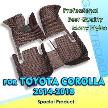 Автомобилни стелки за Toyota Corolla E170 2014-2018, не хибридни 2015 2016, потребителски автоматично накладки за краката, автомобилни килими, аксесоари