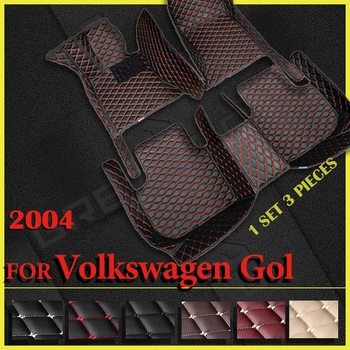Автомобилни стелки за Volkswagen Gol Четири врати 2004 Потребителски автоматично накладки за краката Авто килим Аксесоари за интериора