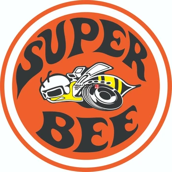 Автомобилни стикери за емблема Super Bee, vinyl стикер с логото на стикер на прозореца на камиона, броня, стената мотоциклет