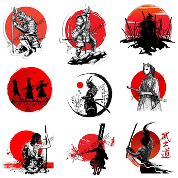 Автомобилни стикери, творчески, за да се воини-самурай, етикети със защита от надраскване, слънцезащитен крем, декорация, стикер на прозореца за къмпинг, аксесоари за автомобили