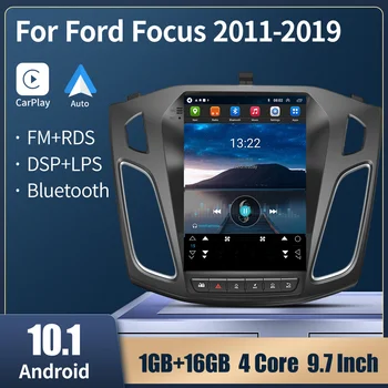 Автомобилно радио за Ford Focus 3 Mk 3 2011-2019 стерео видео мултимедиен плейър GPS Навигация Carplay Tesla Style 9,7 инча Android 10