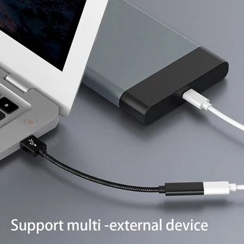 Адаптер за директно преобразуване на A в C Кабели от алуминиева сплав Лека клавиатура Таблети електронно оборудване USB2.0/USB3.0