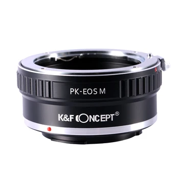 Адаптер за обектив на камерата K & F Concept за обективи Pentax K към Объективам Canon EOS M Адаптер За прикрепване на Обективи PK-EOS M M2 M3 M5 M6 M10 M100 Камера