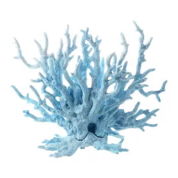 Аквариумный аквариум с рибки, Светло синьо декор от изкуствена пластмаса коралов цвят
