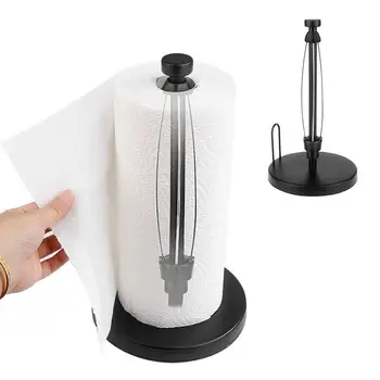 Амортизирующий вертикална стойка за хартиени кърпи за баня, държач за кухненски ролки без пробиване, настолна поставка за хартиени кърпи за кухнята на ресторанта