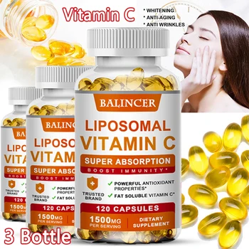 Балсам - биологични капсули с витамин С, антиоксидант, който поддържа имунната система, выцветающие петна, избелване от бръчки, по - Бърза и безплатна доставка