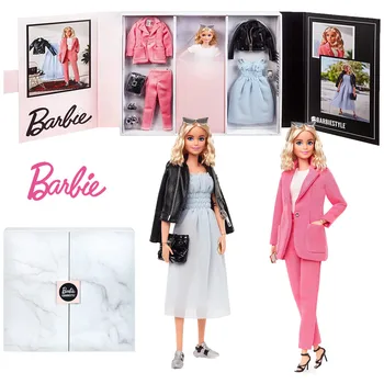 Барби Корпоративна идентичност е Изцяло модерна Руса кукла с рокля, Обувки, Якета, Аксесоари Подарък за колекционер Подарък за момичета Безплатна доставка
