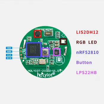 Безжичен модул за NRF52810 ble5.0 Bluetooth Ниска консумация на енергия акселерометър, Сензор за барометър на Позициониране на закрито