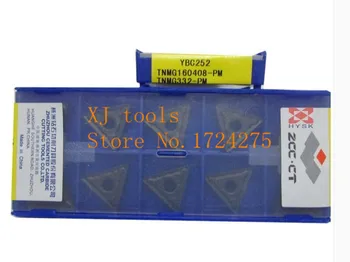 Безплатна доставка на 10 броя TNMG160408 PM YBC252 капацитет на рязане плоча видий инструменти за струговане