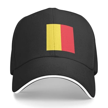 Бейзболна шапка с белгийски флаг, унисекс, подходящ за мъже и жени, регулируем шапка за татко, шапка за сандвич