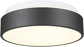 Близо до потолочному светило, което, 11-инчов тавана лампа с абажуром от матирано стъкло, на тавана лампа, се отмива с тапицерия от антични месинг, E26 Socke