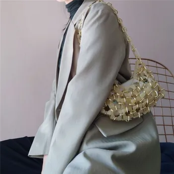 Брандираната модерна нова дамска чанта-месинджър, елегантни вечерни чанти, плетени акрилни ежедневни вечерни чанти-клатчи, выдалбливают