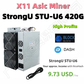 В наличност BLOCX DASH Coin X11 Миньор StrongU СТЮ-U6 420G Asic миньор с блок захранване е по-добре, отколкото Antminer D5 D7 Baikal G28 X7