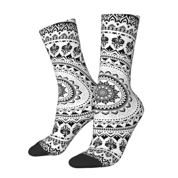 Всесезонни чорапи Мандала Boho Harajuku, супер меки чорапи за екипажа, забавни чорапи за мъже и жени, подаръци