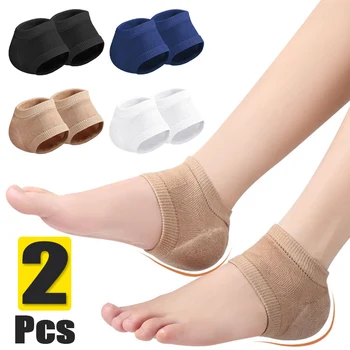 Гел силиконови чорапи за софия, еластична тъкан срещу пукнатини, накладки за облекчаване на болки в краката, защита на петата, възглавница за ремонт на кожата, чорапи в половин ярд