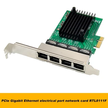 Гигабитная мрежова карта на Pci-E X1 слот Pci-Express, 4 порта Ethernet мрежова карта Rtl8111f, карта на локалната Ethernet мрежа