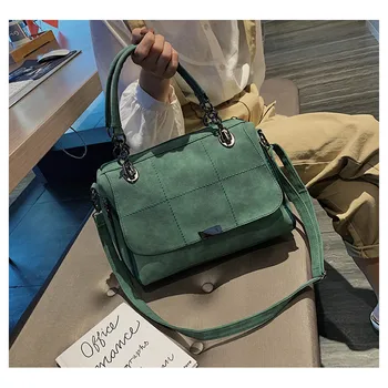 Голям Голям Matte Дамска Чанта-Търкане, Дамски Чанти На Рамо, Зелена Дамска Чанта-Тоут От Изкуствена Кожа За Пътуване, Ръчни Чанти 20#