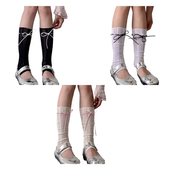 Дамски гети Y2K, дантелени чорапи до прасците, летни тънки чорапогащи с ръкави до коляното