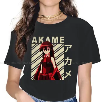 Дамски тениски Akame E Akame ga УБИЕ Японски Аниме Нощен Рийд 100% Памучни Блузи Забавна Тениска С Къс ръкав и Кръгла Яка