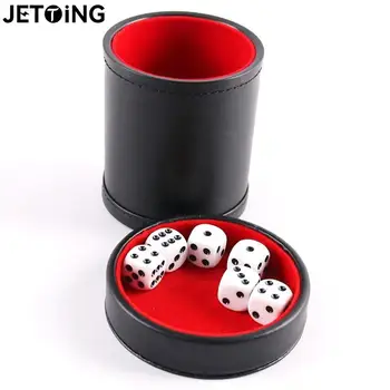 Двуслойни кубчета, черни, изкуствени, червени фланелен кубчета, бар, удобства за играта на зарове, 6 бр., игрални аксесоари за игра на кубчета