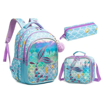 Детска училищна чанта от 3 теми с термосумкой за обяд, набор от чанти за писалки, училищен раница за момичета, детски училищен раница за момчета