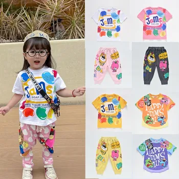 Детски ризи с къси ръкави, Новост 2023 г., Лятна Детски Дрехи, тениски с японски анимационни принтом, Детски блузи, Camisetas Poleras