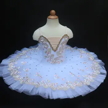 Детско балетное рокля с бяло лебедово езеро за възрастни, детска балетната поличка, дамски костюми с цветен модел, блинная пакетче, танцови облекла за момичета
