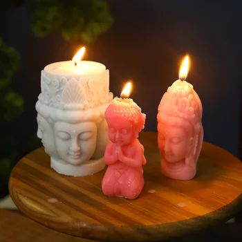 Дизайн на Буда Силиконова форма за ароматерапия, гипсови форми за свещи, форми за сапун от полимерна глина, форми за производство на занаяти собствените си ръце,