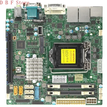 Дънна платка за промишлени цели, X11SSV-Q за одноканального обслужване на Supermicro mini-ITX Core I7 I5 I3 малка такса Q17 с дистанционно управление мана