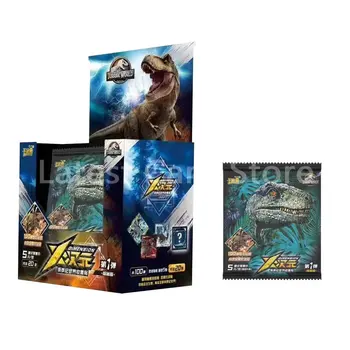Една истинска колекция от пощенски картички Jurassic World Мистерия Edition, приключенска научна фантастика, карти с героите, аниме филми, детски играчки, подарък