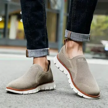 Ежедневни обувки 2023, Нови Маратонки, Без Връзки, Мъжете имат противоплъзгаща Обувки за Ходене, Тенденция Работна Обувки за Мъже, Стаи за Слипоны За Шофиране