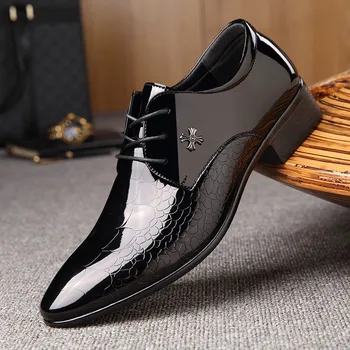 Елегантен мъжки официалната Мъжки обувки кожени обувки с остър пръсти Класически мъжки обувки Мъжки луксозни VIP 2023 Нова градска обувки за възрастни