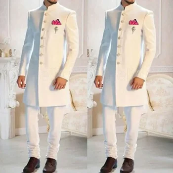 Елегантни мъжки костюми 2023, италиански дизайн, изработен по поръчка лилаво жаккардовый смокинг за пушачи, 3 предмет, сватбени костюми на младоженеца за мъже