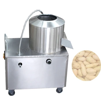 Електрическа автоматична машина за почистване на кора сладки картофи, перална машина за почистване на картофи от кори за търговски