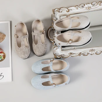 Есенен детски обувки на принцесата, детска тениска, модерни обувки за малки момичета, балет апартаменти за деца, прекрасни модела на обувките Мери Джейн, на новост