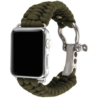 За Apple Watch Band 6 SE 5 4 3 2 1 42 мм 38 мм Найлонови въжета Спортен Каишка За Китката Гривна За iWatch серия 5 6 4 1 2 3 40 мм 44 мм