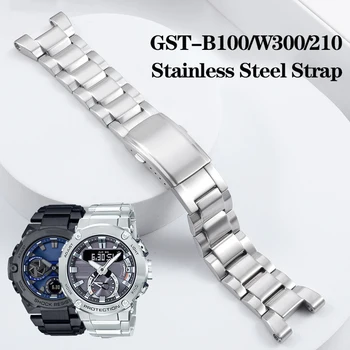 За Casio G-Shock Каишка за часовник от Неръждаема Стомана GST-210 GST-стилен компактен дизайн, w300 GST-400G GST-В100 S100D/S110D/W110 Метална Гривна Каишка За часовник