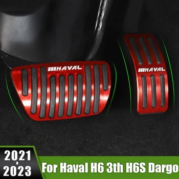 За Great Wall Haval H6 3th Gen H6S Dargo 2021 2022 2023 Алуминиева Автомобилна Покриване на Педала на Газта Спирачки устойчива на плъзгане Тампон Аксесоари