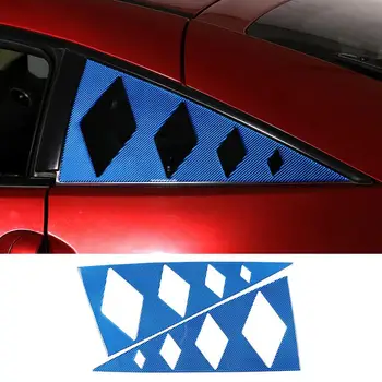 За Mitsubishi Eclipse 2006-11 Триъгълна стикер на задното стъкло на колата, треугольное украса, модифицирани аксесоари от мека въглеродни влакна, 2 бр.