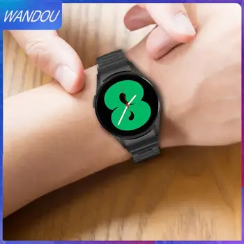 За Samsung Galaxy Watch4 Взаимозаменяеми Каишка От Неръждаема Стомана Метален Устойчив На Пот Метална Стоманена Каишка За Часовник Унисекс-Водоустойчив Каишка За Часовник