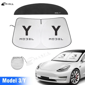 За Tesla, Модел Y 3 2017-2021 2022 2023 Авто сенника На Предното стъкло/Капачка на арматурното табло Козирка На Предното Стъкло на сенника Аксесоари