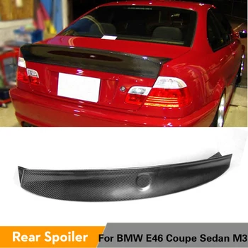Заден Спойлер на Багажника За BMW E46 Coupe M3 Седан с 2 врати, 4 Врати 1998-2006 Спойлер на крило на Багажника От Въглеродни Влакна/FRP/Полиуретанова Грунд