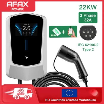 Зарядно устройство AFAX EV 16A 3-Фазная зарядно устройство за Електрически автомобили EVSE Wallbox с Кабел тип 2 IEC 62196-2 за Audi за Mercedes